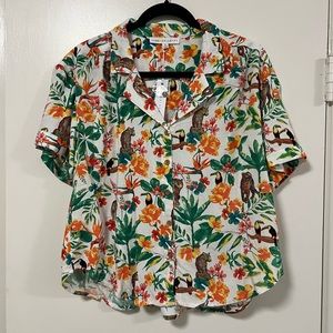 Jane + Delancey || NWT Tropical Button Up Top
